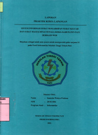 Image of Sistem Informasi Surat Pengarsipan Surat Keluar dan Surat Masuk Dinas Tenaga Kerja Kabupaten Pati Berbasis Web