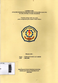 Image of Analisis Sistem Water Heater Untuk Pipa GAS LNG PT.Dua Putra Utama Makmur