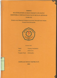 Image of Klasifikasi Kelayakan Darah Yang Dapat Didonorkan Menggunakan K-NN Dengan Optimasi K-Means